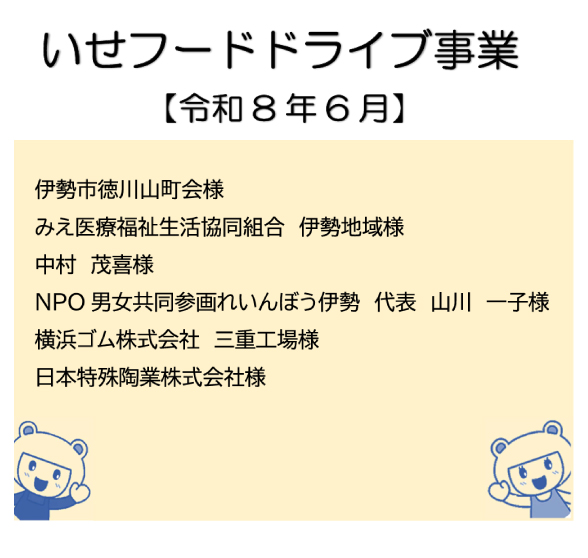 フードドライブにご寄付いただいた皆様